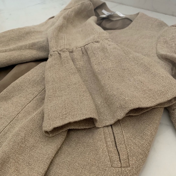 Diane von Furstenberg beige/gold shimmer jacket 6 - Picture 6 of 7